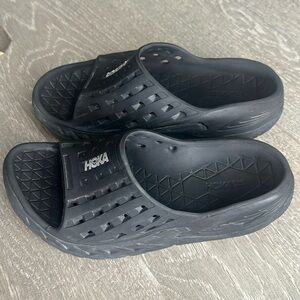 HOKA Black Slide Sandals